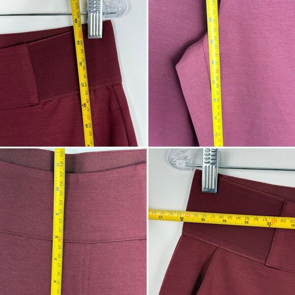 DG2 Diane Gilman Women's Pants MP Maroon Straight Leg Pockets - Picture 8 of 16